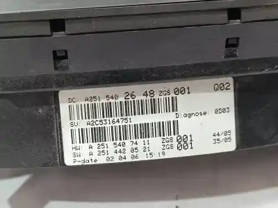 Second-hand car spare part dashboard for clase c clase m w164 320 cdi 4m edition 10 oem iam references a2515402648