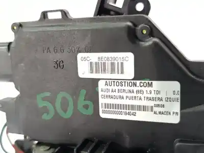 Автозапчастина б/у замок дверей заднього лівого для audi a4 b6 (8e2) 1.9 tdi посилання на oem iam 8e0839015c  