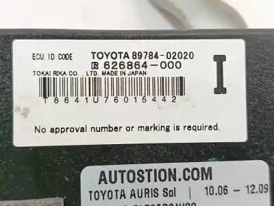 Peça sobressalente para automóvel em segunda mão módulo eletrônico por toyota auris sol referências oem iam 8978402020  