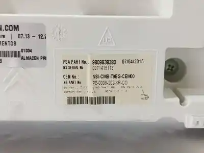 Peça sobressalente para automóvel em segunda mão quadrante por peugeot 308 allure referências oem iam 9809838380