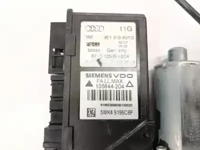 Автозапчастина б/у регулятор вікна передній лівий для audi a4 b6 (8e2) 1.9 tdi посилання на oem iam 8e0837461c  