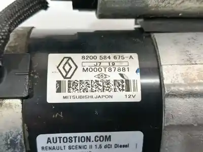 Second-hand car spare part starter motor for renault scénic ii (jm0/1_) 1.5 dci (jm1e, jm16) oem iam references 8200584675a