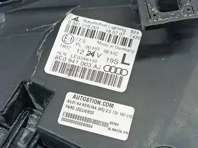 Автозапчастина б/у ліва фара для audi a4 b7 (8ec) 2.0 tdi 16v посилання на oem iam 8e0941003aj  