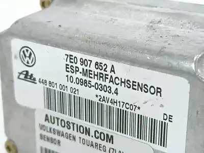 Peça sobressalente para automóvel em segunda mão sensor por volkswagen touareg (7la, 7l6, 7l7) 5.0 v10 tdi referências oem iam 7e0907652a  