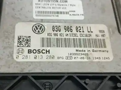 Second-hand car spare part ecu engine control for seat leon (1p1) 2.0 tdi 16v oem iam references 0281013280  