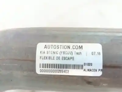 Peça sobressalente para automóvel em segunda mão tubo flexível de escape por kia stonic (ybcuv) tech referências oem iam 28610h8920  
