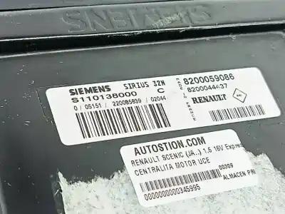 Second-hand car spare part ecu engine control for renault scenic (ja..) 1.6 16v expression oem iam references 8200059086  