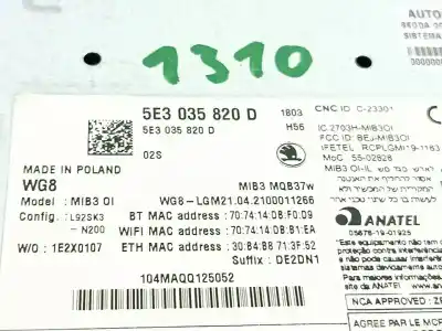 Peça sobressalente para automóvel em segunda mão módulo / sistema de navegação gps por skoda octavia lim. (5e3) active referências oem iam 5e3035820d