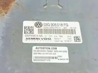 Peça sobressalente para automóvel em segunda mão  por VOLKSWAGEN PASSAT  Referências OEM IAM 03G906018FG  