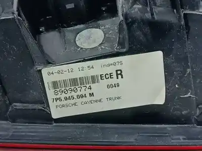 Peça sobressalente para automóvel em segunda mão farolim interior traseiro direito por porsche cayenne typ 92aa s referências oem iam 7p5945094m  