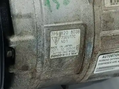 Peça sobressalente para automóvel em segunda mão compressor de ar condicionado a/a a/c por porsche cayenne typ 92aa s referências oem iam 7p5820803b  