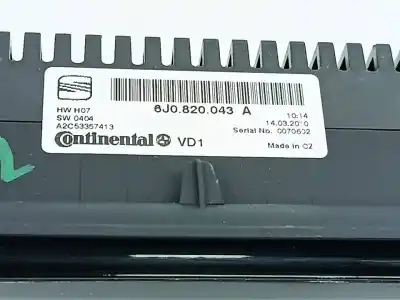 Second-hand car spare part climate control for seat ibiza (6j5) reference oem iam references 6j0820043a  