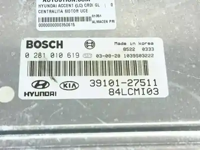 Second-hand car spare part ecu engine control for hyundai accent (lc) crdi gl oem iam references 0281010619  