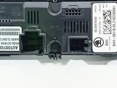 Peça sobressalente para automóvel em segunda mão comando de sofagem (chauffage / ar condicionado) por skoda octavia lim. (5e3) active referências oem iam 5e3907049  