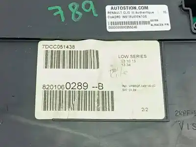 Peça sobressalente para automóvel em segunda mão quadrante por renault clio iii confort dynamique referências oem iam 8201060289b  