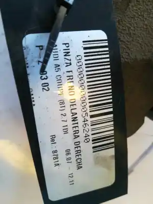 Автозапчасти б/у передний правый тормозной суппорт за audi a5 coupe (8t) cama ссылки oem iam 8781a  