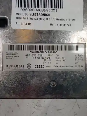 Second-hand car spare part electronic module for audi a6 berlina (4f2) asb oem iam references 4e0035729  