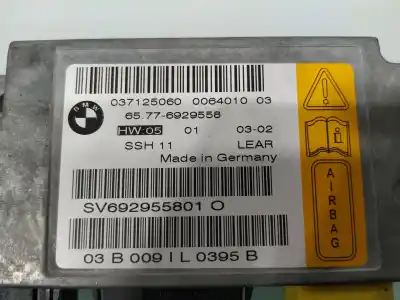 Second-hand car spare part airbag control unit for bmw serie 7 (e65/e66) 735i oem iam references 65776929558  