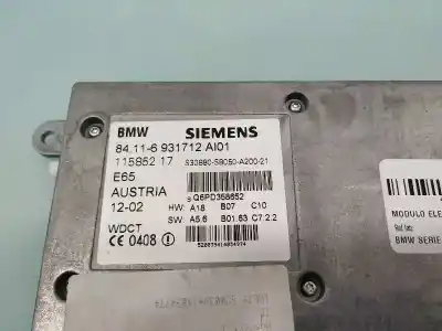Second-hand car spare part electronic module for bmw serie 7 (e65/e66) 735i oem iam references 84116931712  