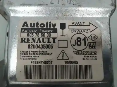 Автозапчастина б/у блок управління подушками безпеки для renault espace iv (jk0/1_) 2.2 dci (jk0h) посилання на oem iam 8200435005