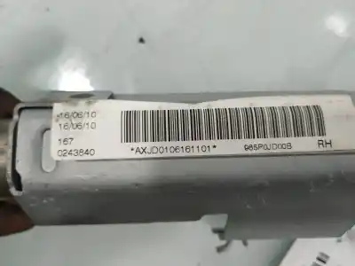 Автозапчастина б/у передня права подушка безпеки для nissan qashqai / qashqai +2 i (j10, nj10, jj10e) 1.6 посилання на oem iam 985p0jd00b   Автозапчастина б/у передня права подушка безпеки для nissan qashqai / qashqai +2 i (j10, nj10, jj10e) 1.6 посилання на oem iam 985p0jd00b