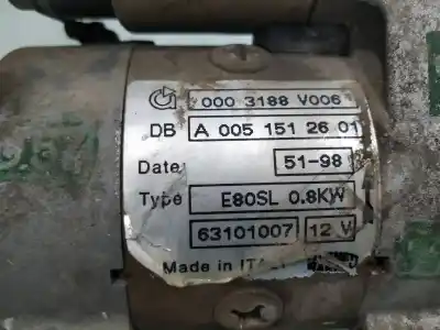 Peça sobressalente para automóvel em segunda mão motor de arranque por smart coupe edition bluemotion referências oem iam 0003188v006