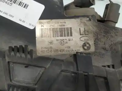 Second-hand car spare part right headlight for bmw 3 (e46) 320 d oem iam references 63126906494  