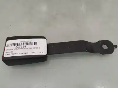 Peça sobressalente para automóvel em segunda mão cinto de segurança dianteiro direito por renault clio iii authentique referências oem iam 684038  