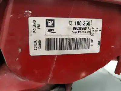 Second-hand car spare part left tailgate light for opel corsa d enjoy oem iam references 13186350  