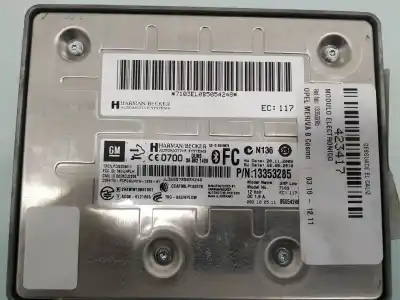 Pezzo di ricambio per auto di seconda mano modulo elettronico per opel meriva b cosmo riferimenti oem iam 13353285