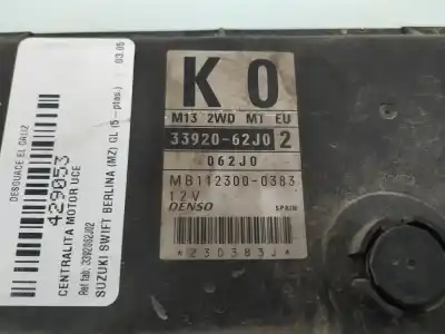 Автозапчастина б/у ебу контролер двигуна для suzuki swift berlina mz gl 5ptas. посилання на oem iam 3392062j02  