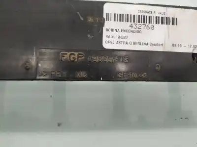 Peça sobressalente para automóvel em segunda mão bobina de ignição por opel astra g caravan g-z16xe referências oem iam 19005212