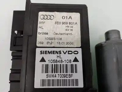 Автозапчастина б/у двиг скла задне ліво для audi a4 b7 (8ec) 2.0 tdi 16v посилання на oem iam 8e0959801a