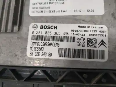 Tweedehands auto-onderdeel ecu motorcontroller voor citroen celysée feel oem iam-referenties 9832694380