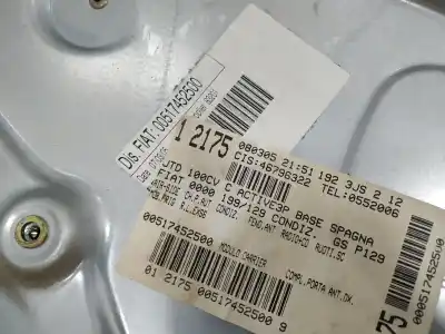 Pièce détachée automobile d'occasion léve glace avant droit pour fiat stilo (192) 1.9 jtd / 1.9 jtd 115 active références oem iam 00517452500  