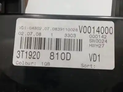Second-hand car spare part dashboard for skoda superb combi (3t5) ambition oem iam references 3t1920810d  