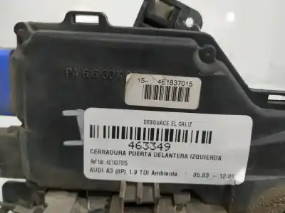 Second-hand car spare part left front door lock for audi a3 (8p1) 1.9 tdi oem iam references 4e1837015  