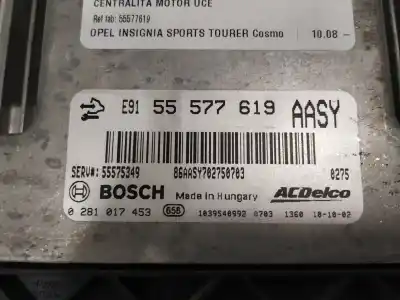 Peça sobressalente para automóvel em segunda mão centralina de motor uce por opel insignia sports tourer cosmo referências oem iam 55577619