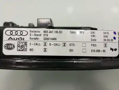 Second-hand car spare part interior light for audi q5 (fyb) dcp oem iam references 80a947135bc  