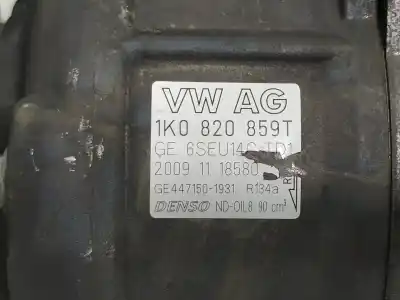 Peça sobressalente para automóvel em segunda mão compressor de ar condicionado a/a a/c por seat leon (1p1) 1.4 tsi referências oem iam 1k0820859t