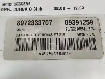 Автозапчастина б/у ебу контролер двигуна для opel corsa c corsa c посилання на oem iam 8972333707  