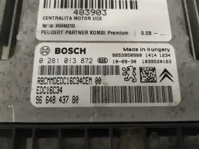 Second-hand car spare part ecu engine control for peugeot partner kombi * oem iam references 9664843780  