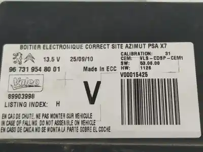 Second-hand car spare part electronic module for citroen c5 berlina millenium oem iam references 967319548001  