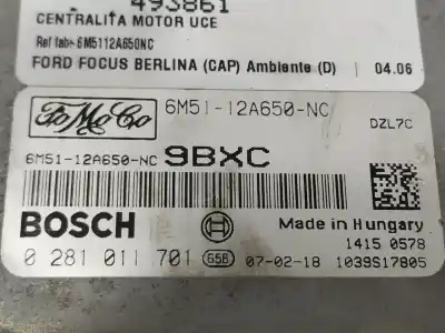 Автозапчастина б/у ебу контролер двигуна для ford focus berlina (cak) ambiente посилання на oem iam 6m5112a650nc  
