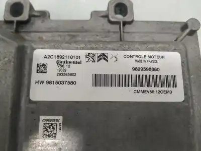 Second-hand car spare part ecu engine control for citroen celysée exclusive oem iam references 9829598880  