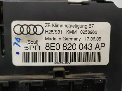 Автозапчастина б/у клімат-контроль для audi a4 b6 (8e2) 2.5 tdi посилання на oem iam 8e0820043ap  