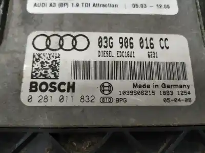 Peça sobressalente para automóvel em segunda mão centralina de motor uce por audi a3 (8p1) 1.9 tdi referências oem iam 03g906016cc  