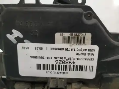 Second-hand car spare part left front door lock for audi a3 (8p1) 1.9 tdi oem iam references 4e1837015  