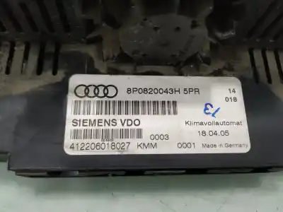 Peça sobressalente para automóvel em segunda mão comando de sofagem (chauffage / ar condicionado) por audi a3 (8p1) 1.9 tdi referências oem iam 8p0820043h
