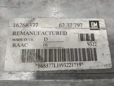 Автозапчасти б/у блок управления двигателем за CORSA ASTRA G BERLINA Club ссылки OEM IAM 6237797  